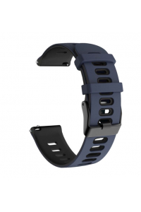 Obrázok pre Farebný silikónový remienok pre Samsung Galaxy Watch 46 mm, modro-čierny