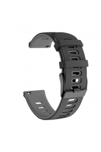Obrázok pre Farebný silikónový remienok pre Samsung Galaxy Watch 46 mm, čierno-sivý