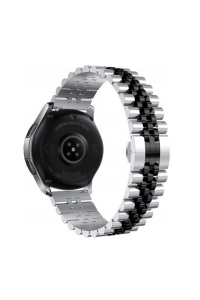 Obrázok pre Five Bull Half nerezový remienok pre Huawei Watch GT3 46mm, strieborno-čierny