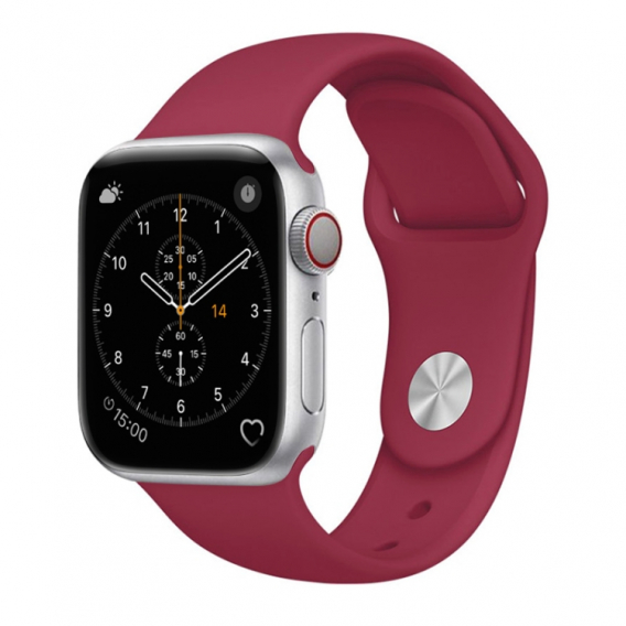 Obrázok pre Módny silikónový remienok pre Apple Watch 42mm, červený