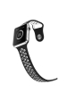 Obrázok pre Športový silikónový remienok pre Apple Watch 41mm / 40mm / 38mm, čierno-biely