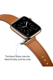 Obrázok pre Klasický kožený remienok pre Apple Watch 41 / 40 / 38 mm, hnedý