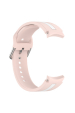 Obrázok pre Dvojfarebný silikónový remienok pre Samsung Galaxy Watch 6 Classic 47 mm, ružovo-biely