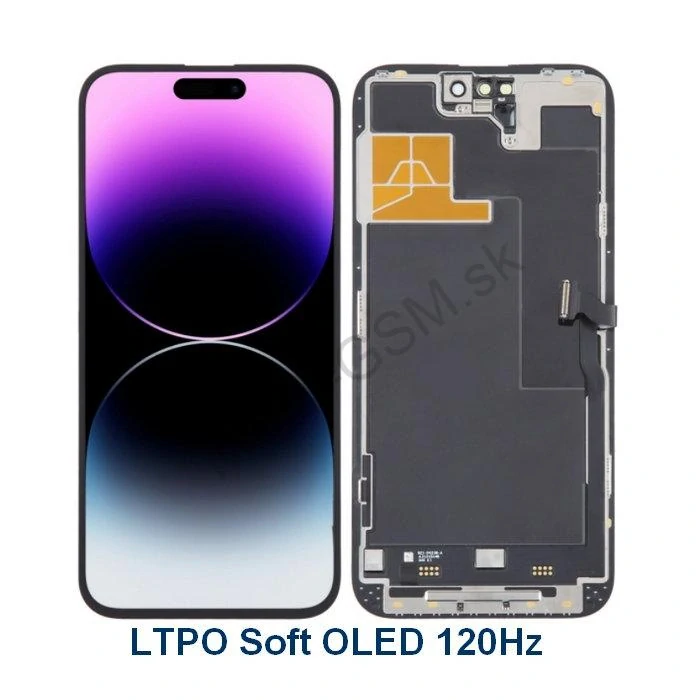 Apple iPhone 14 Pro Max - LCD Displej + Dotykové Sklo + Rám LTPO Soft OLED 120Hz