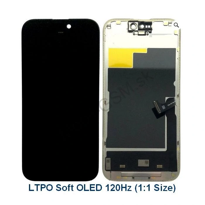 Apple iPhone 15 Pro - LCD Displej + Dotykové Sklo + Rám LTPO Soft OLED 120Hz