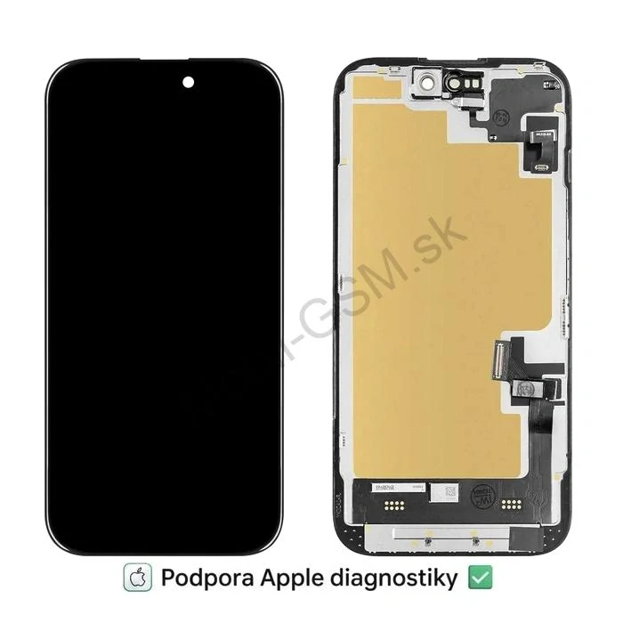 Apple iPhone 15 - LCD Displej + Dotyková plocha + Rám – Soft OLED CPG Diagnosable vrátane Senzor Flexu