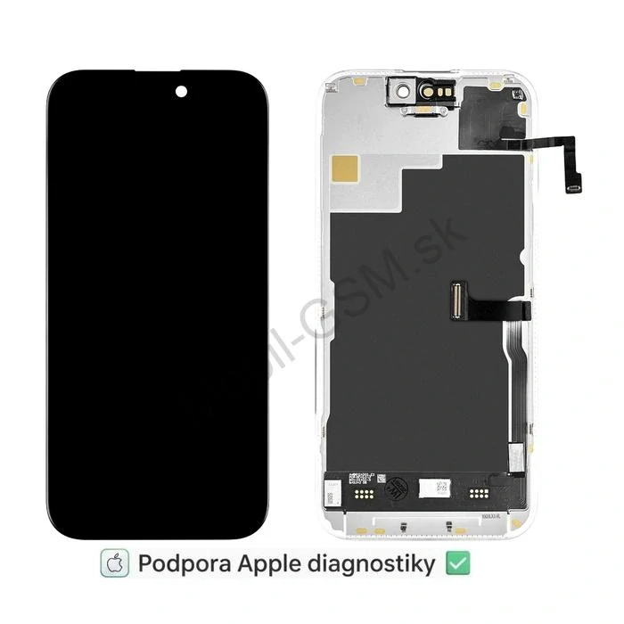 Apple iPhone 15 Pro - LCD Displej + Dotyková plocha + Rám – Soft OLED 120Hz CPG Diagnosable vrátane Senzor Flexu