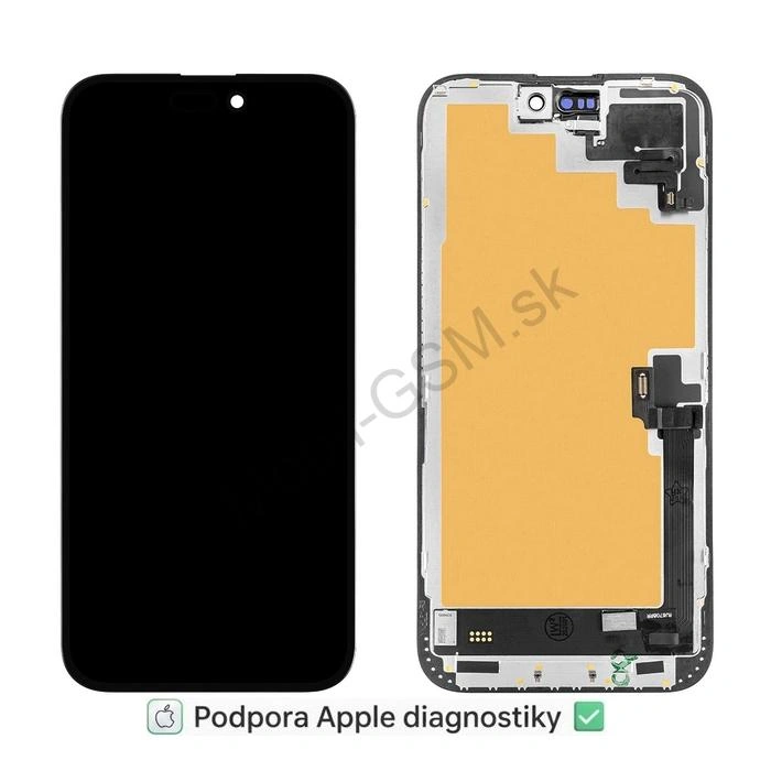 Apple iPhone 16 Plus - LCD Displej + Dotyková plocha + Rám – Soft OLED CPG Diagnosable vrátane Senzor Flexu