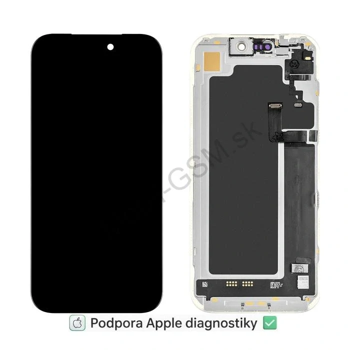 Apple iPhone 17 Pro - LCD Displej + Dotyková plocha + Rám – Soft OLED 120Hz CPG Diagnosable vrátane Senzor Flexu
