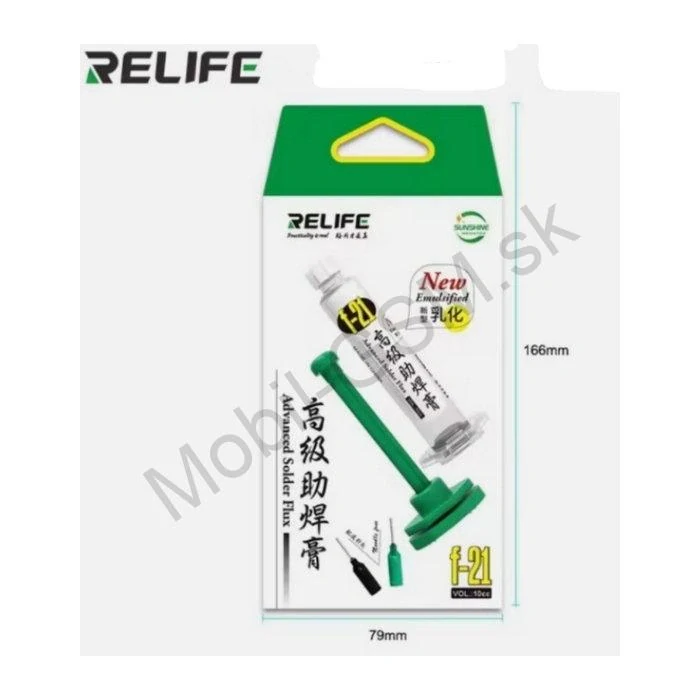 Prémiové emulgované pájkovacie tavidlo Relife F-21 (Advanced Solder Flux) – 10 ml