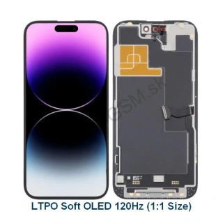 Apple iPhone 14 Pro - LCD Displej + Dotykové Sklo + Rám LTPO Soft OLED 120Hz