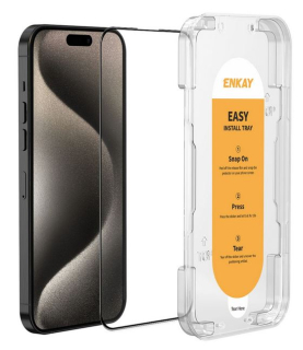 ENKAY Celosklenená silikónová fólia pre Apple iPhone 15 Pro