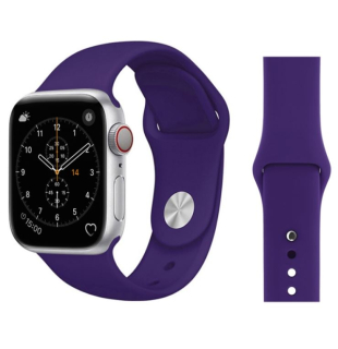 Módny silikónový remienok pre Apple Watch 42mm, fialový