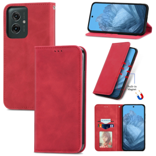 Retro kožené puzdro pre Motorola Moto G55