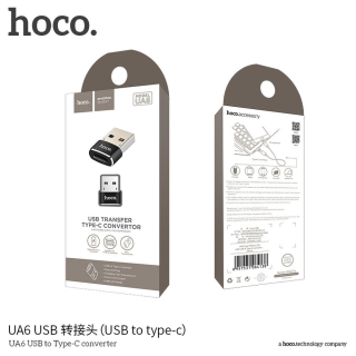 HOCO OTG adaptér USB A na typ C UA6 čierny