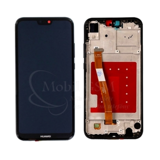 LCD displej Huawei P20 Lite a Dotykové sklo + rám - čierne