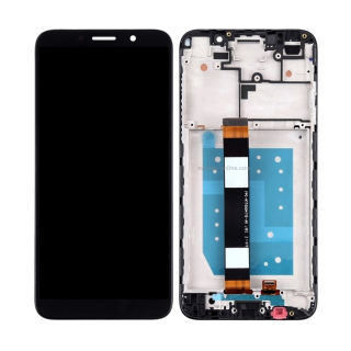 LCD Displej Huawei Y5p - Dotykové sklo + Rám čierna