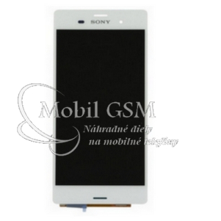 LCD displej Sony XPERIA Z3 D6603 - Dotykové sklo - Biele