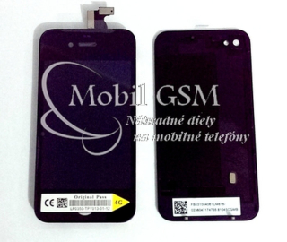 LCD displej iPhone 4 + Dotykové sklo + Zadný kryt - čierny