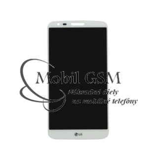 LCD displej LG G2 D620 - Dotykové sklo - Rám - Biely