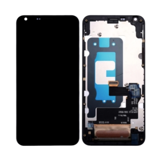 LG Q6 M700N - LCD Displej + Dotykové Sklo + Rám - čierna