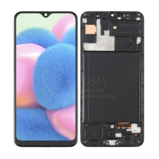LCD Displej + dotykové sklo + rám Samsung Galaxy A30s A307
