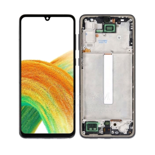 Samsung Galaxy A33 5G A336B - LCD Displej + Dotykové Sklo a rám čierny In-Cell