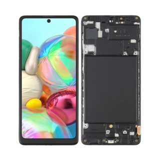 LCD Samsung Galaxy A71 A715F a dotyk čierny s rámom OLED
