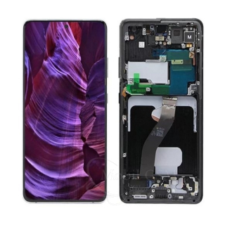 LCD Displej + Dotykové sklo + Rám Samsung Galaxy S21 Ultra 5G G998B Soft OLED