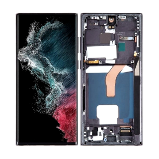 LCD Displej + Dotykové sklo + Rám Samsung Galaxy S22 Ultra S908B Soft OLED