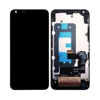 LG Q6 M700N - LCD Displej + Dotykové Sklo + Rám - čierna