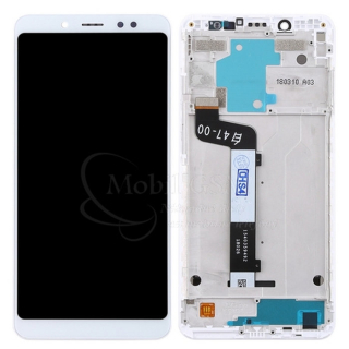 LCD displej Xiaomi Redmi Note 5 a Dotykové sklo + rám - biele