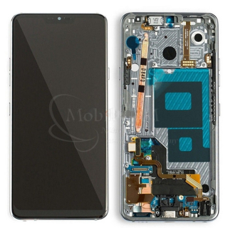 LCD displej LG G7 Thinq G710 a Dotykové sklo + rám - čierna
