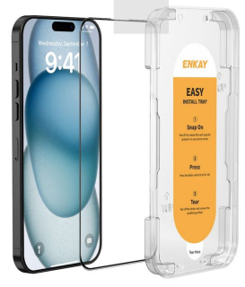 ENKAY Celosklenená silikónová fólia pre Apple iPhone 15