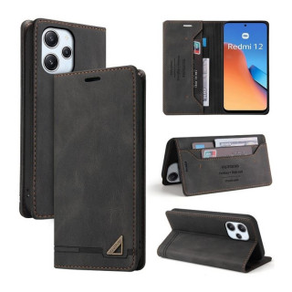 Skin Feel kožené púzdro s držiakom pre Xiaomi Redmi 12