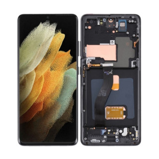 LCD Displej + Dotykové sklo + Rám Samsung Galaxy S21 Ultra 5G G998B Soft OLED 1:1 Size