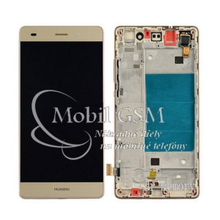LCD Displej Huawei P8 Lite - Dotykové sklo - rám - Zlaty