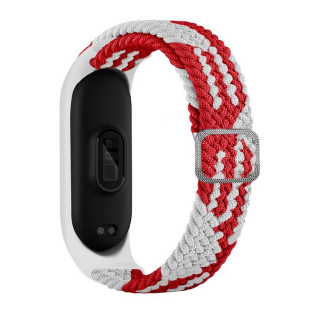 Nastaviteľný pletený remienok pre Xiaomi Mi Band 6 / 5 / 4 / 3, dúhový