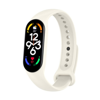 Náhradný silikónový remienok pre Xiaomi Mi Band 7 / 6 / 5, biely