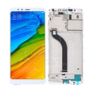 Xiaomi Redmi 5 - LCD Displej + Dotykové Sklo + Rám - biela