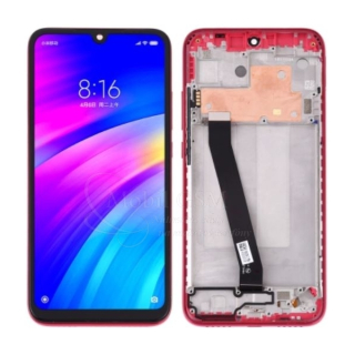 LCD displej Xiaomi Redmi 7 a Dotykové sklo + rám červený