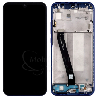 LCD displej Xiaomi Redmi 7 a Dotykové sklo + rám modrý