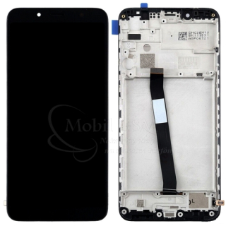 LCD displej Xiaomi Redmi 7A + Dotykové sklo + rám - čierna