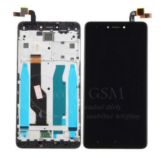LCD displej Xiaomi Redmi Note 4X, Note 4 Globál a Dotykové sklo + rám - čierny