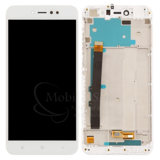 LCD displej Xiaomi Redmi Note 5A Prime a Dotykové sklo + rám biely