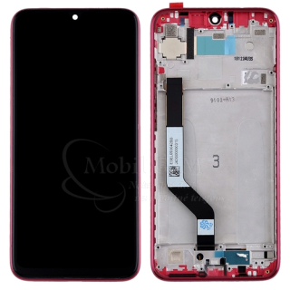 LCD displej Xiaomi Redmi Note 7 a Dotykové sklo + rám červený