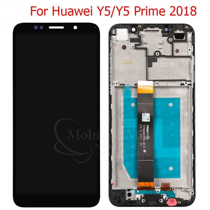 LCD Displej Huawei Y5 2018, Y5 Prime 2018 - Dotykové sklo + rám čierna