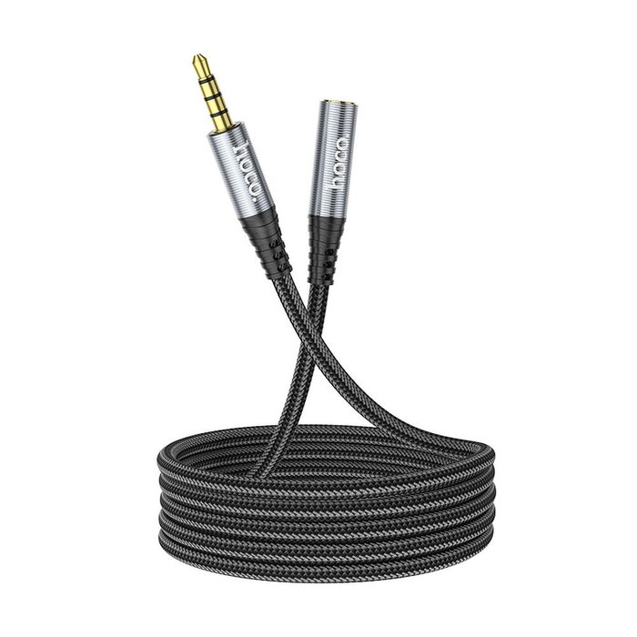 HOCO AUX kábel Jack 3,5 mm (samec) na Jack 3,5 mm (samica) UPA20 - 1 m čierny